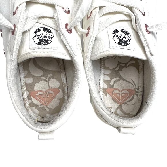 Roxy Womens White Platform Sheilahh Sneakers Shoes Size 8.5 Synthetic Upper VGUC - Picture 4 of 11